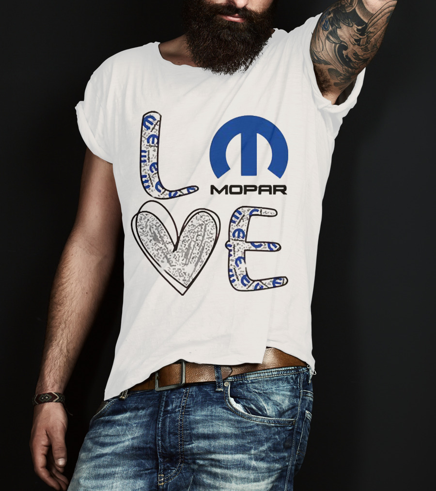 LOVE Mopar Emblem Blue T-Shirt