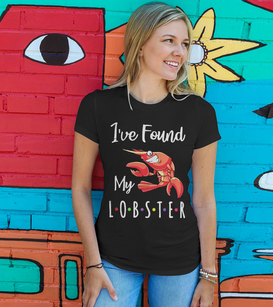 I've Found My Lobster With Colorful Dots Romantic Engagement T-Shirt