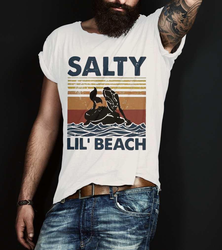 Salty Lil’ Beach Mermaid Vintage Wave T-Shirt