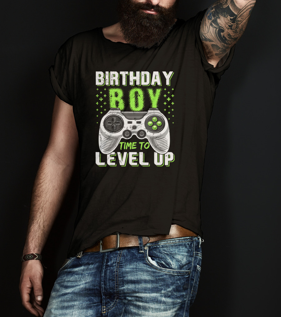 Birthday Boy Time To Level Up Video Game Controller T-Shirt