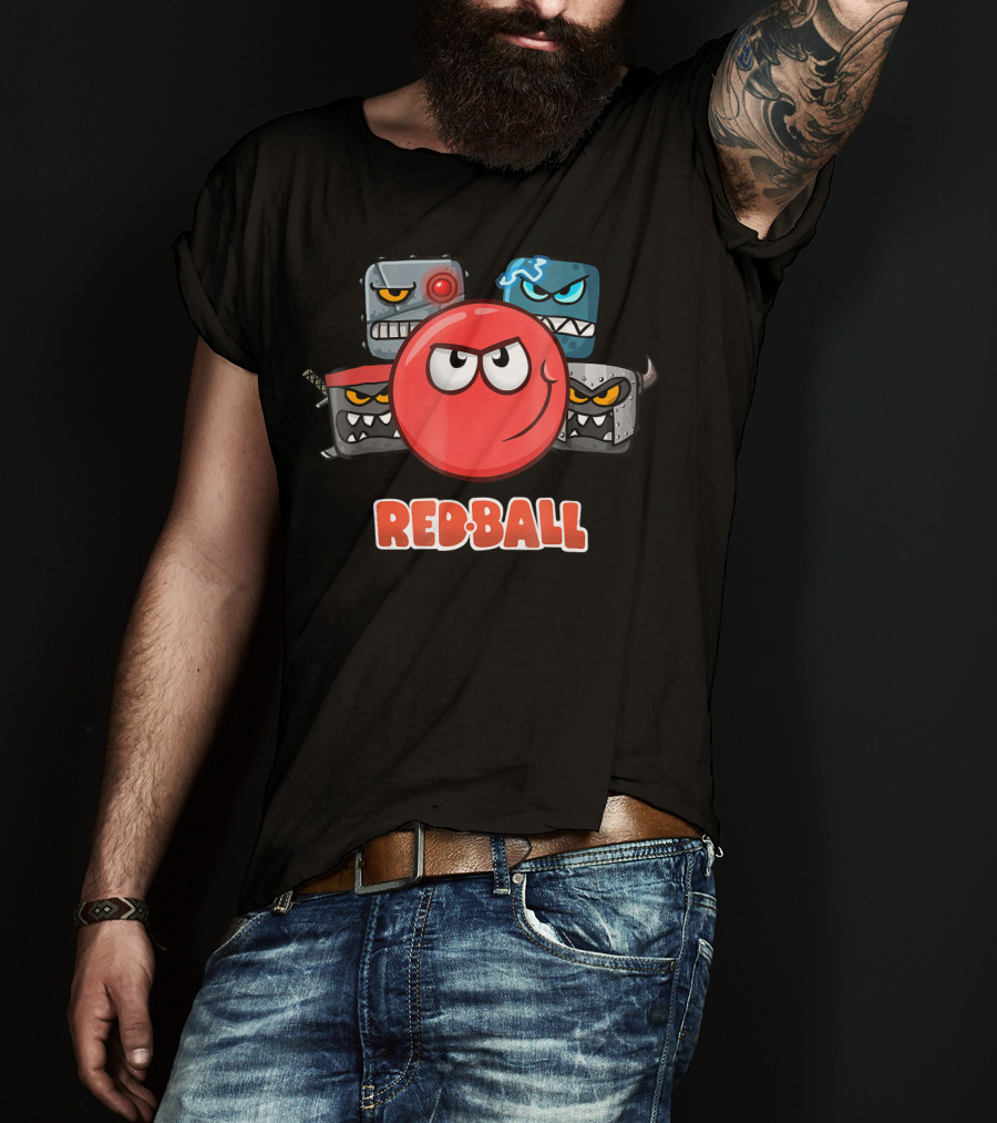 Red Ball 4 Adventures With The Crew Of Square Villains T-Shirt