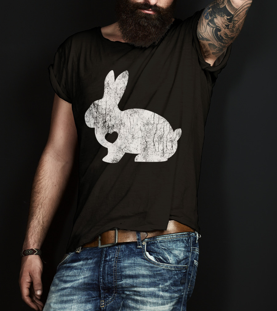 Love Heart Bunny Rabbit Lover Animal Pet Owner Easter T-Shirt