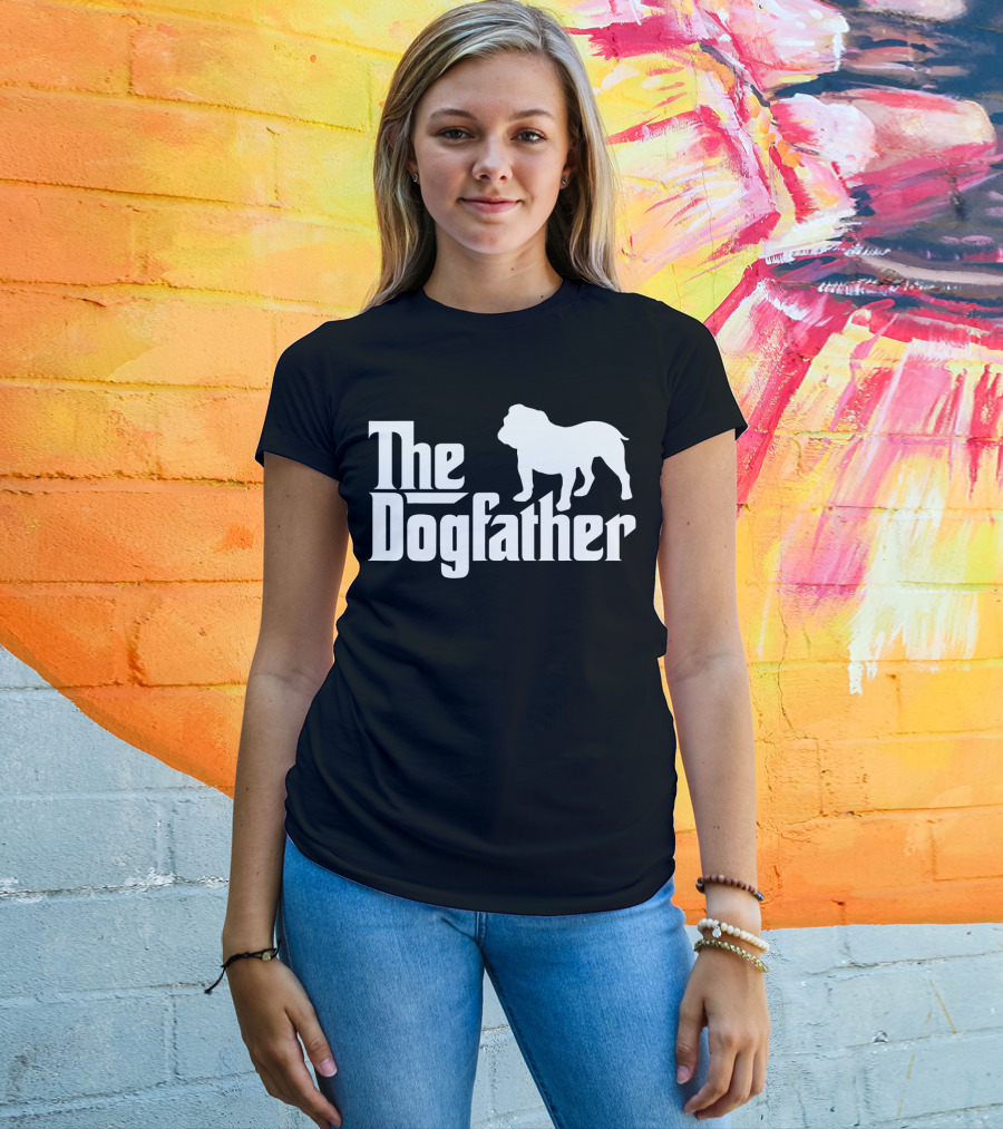 The Dogfather English Bulldog Dad Mens T-Shirt