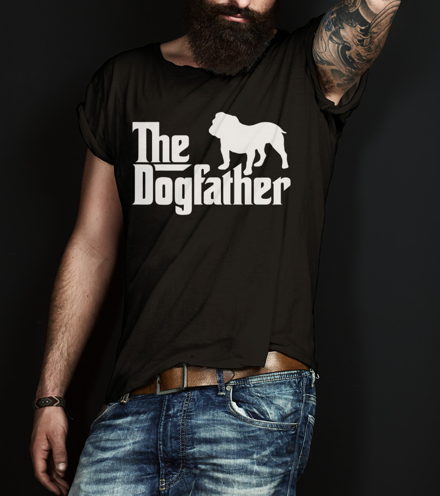 The Dogfather English Bulldog Dad Mens T-Shirt