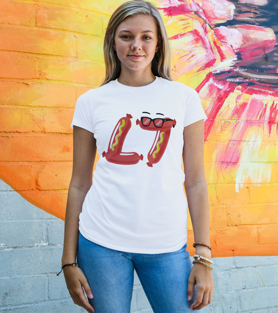 Baseballism Sausage L7 Sunglasses Hotdog T-Shirt
