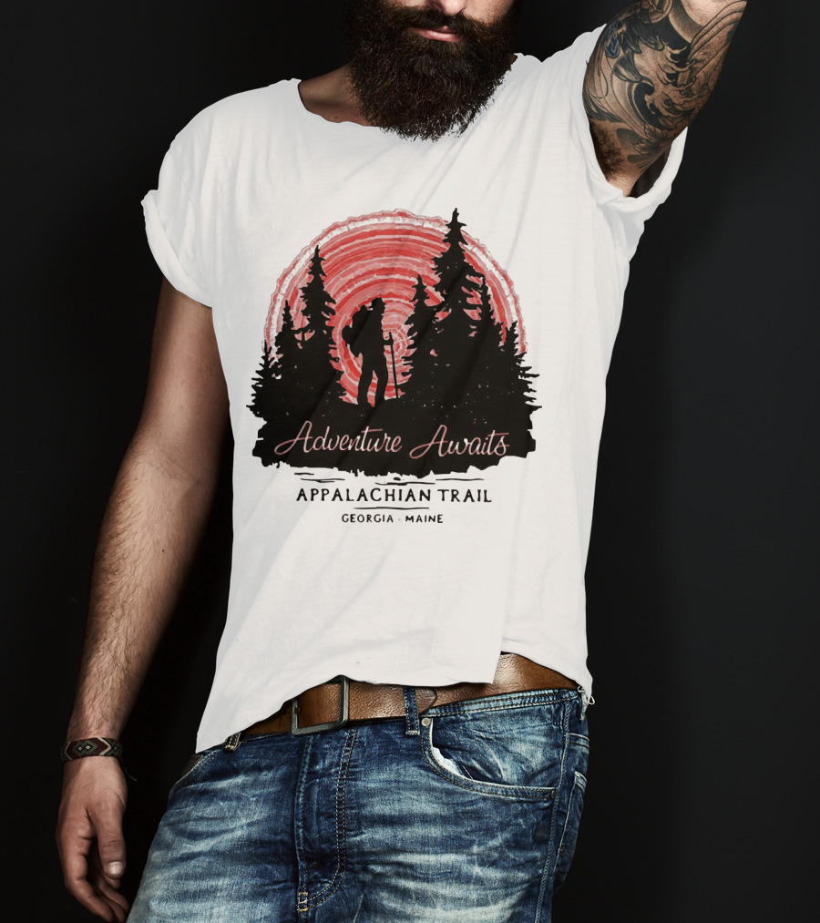 Adventure Awaits Appalachian Trail Georgia Maine T-Shirt