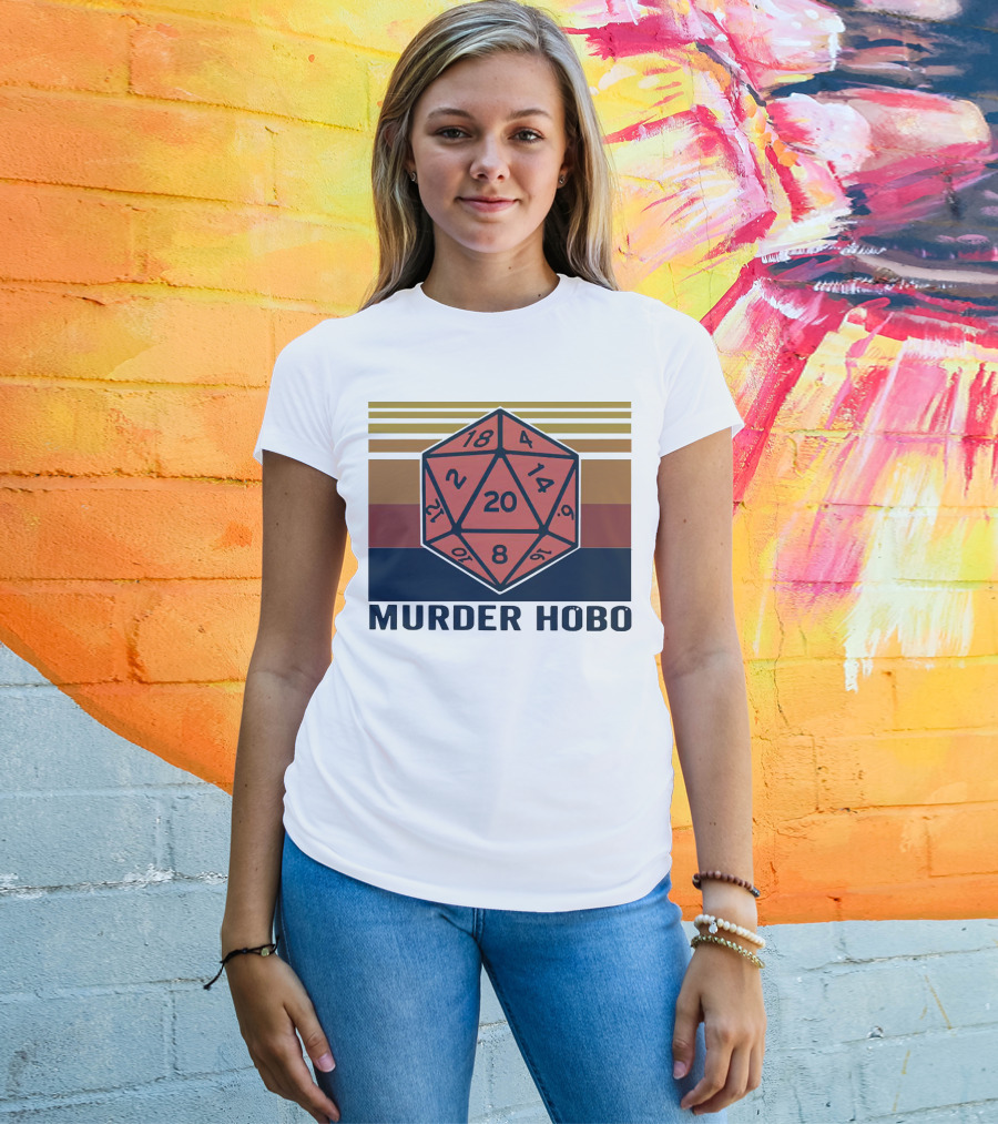 Murder Hobo D20 Dice Vintage RPG T-Shirt