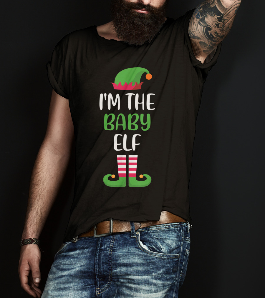 I'm The Baby Elf Family Group Matching Christmas T-Shirt