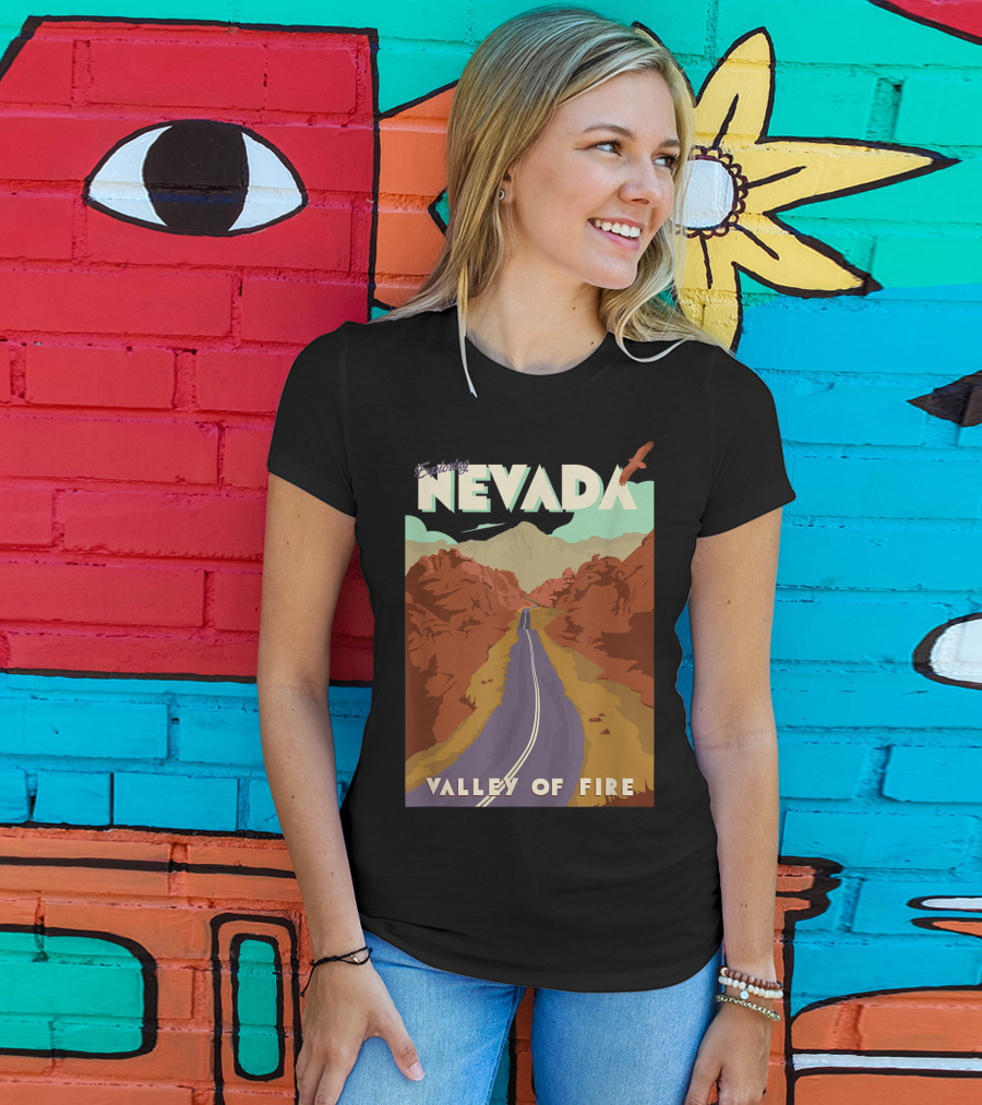 Entering Nevada Valley Of Fire Scenic Road Adventure T-Shirt