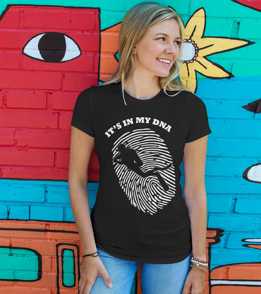 It's In My Dna Scuba Diving Diver Fingerprint T-Shirt