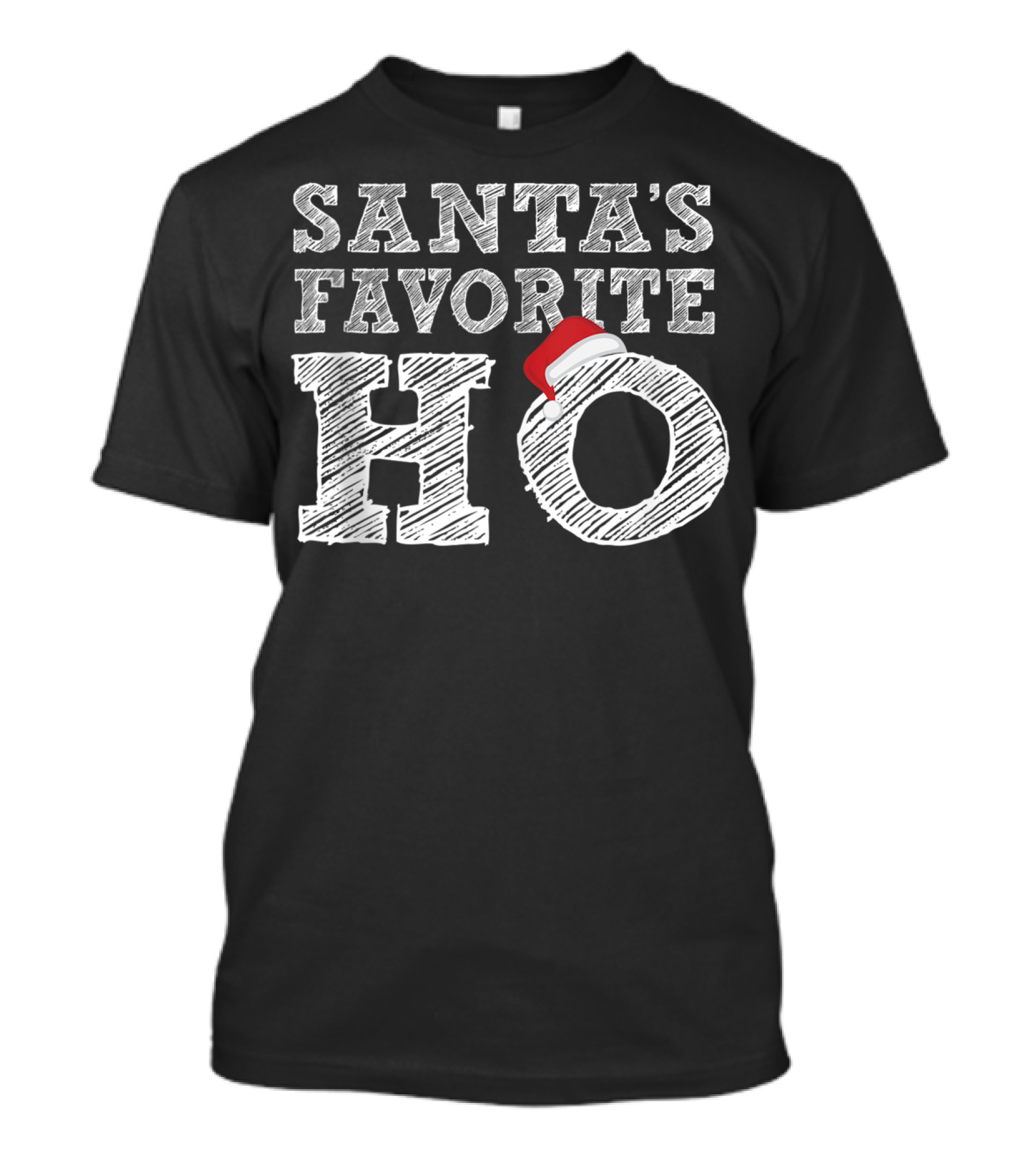 Santa's Favorite Ho Santa Hat Christmas Humor T-Shirt