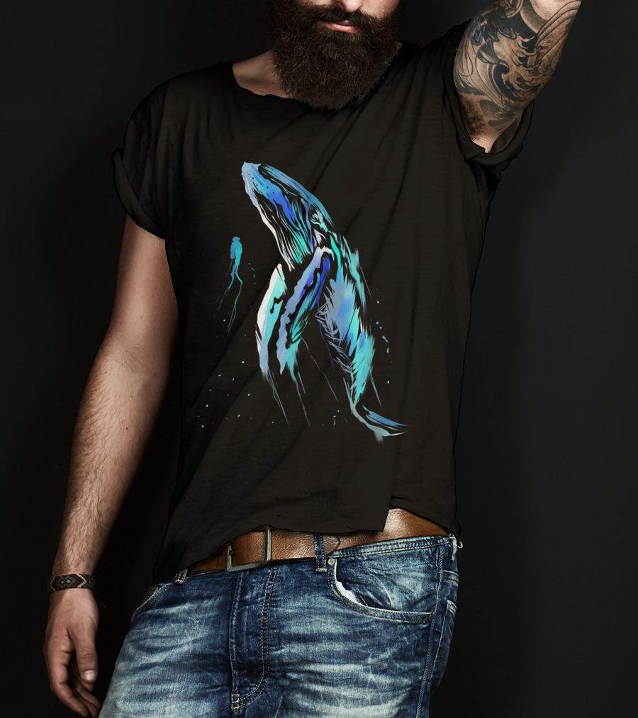 Scuba Diver And Humpback Whale Ocean Adventure T-Shirt