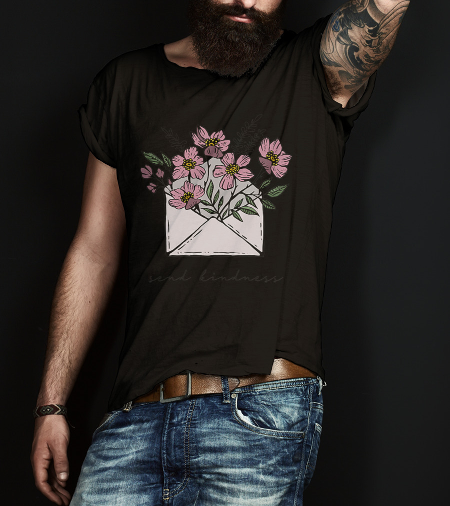 Send Kindness Envelope With Vintage Floral T-Shirt