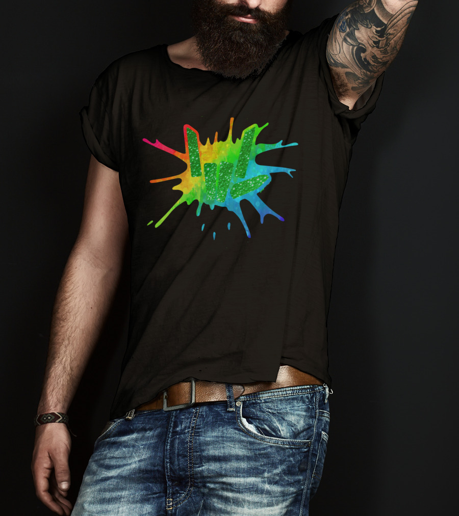 Love Youth And Beautiful Rainbow Paint Splash T-Shirt