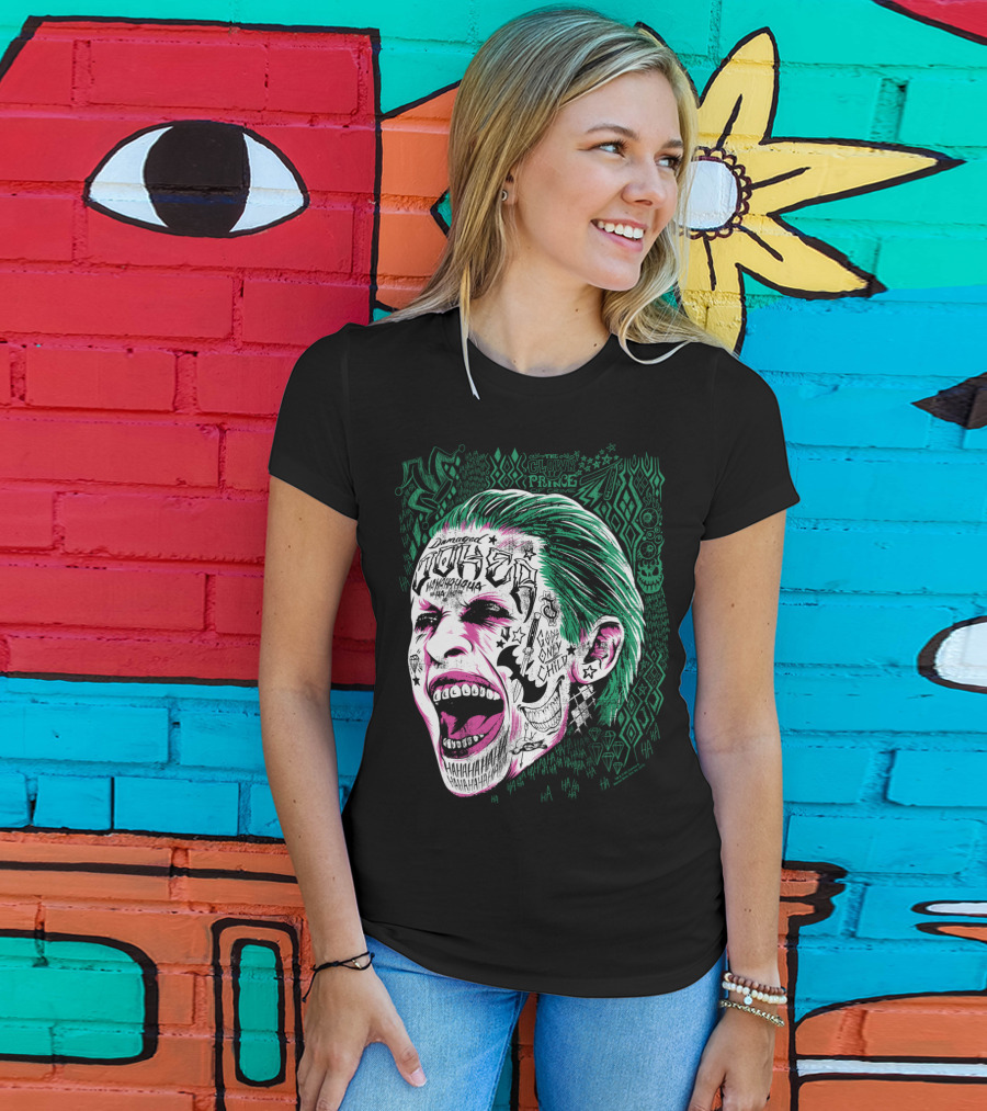 Suicide Squad Joker Damaged Clown Prince Gang Only Child Hahahaha T-Shirt