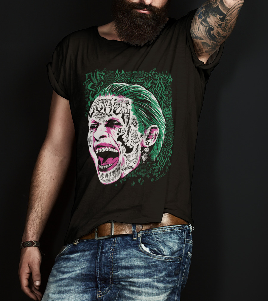 Suicide Squad Joker Damaged Clown Prince Gang Only Child Hahahaha T-Shirt