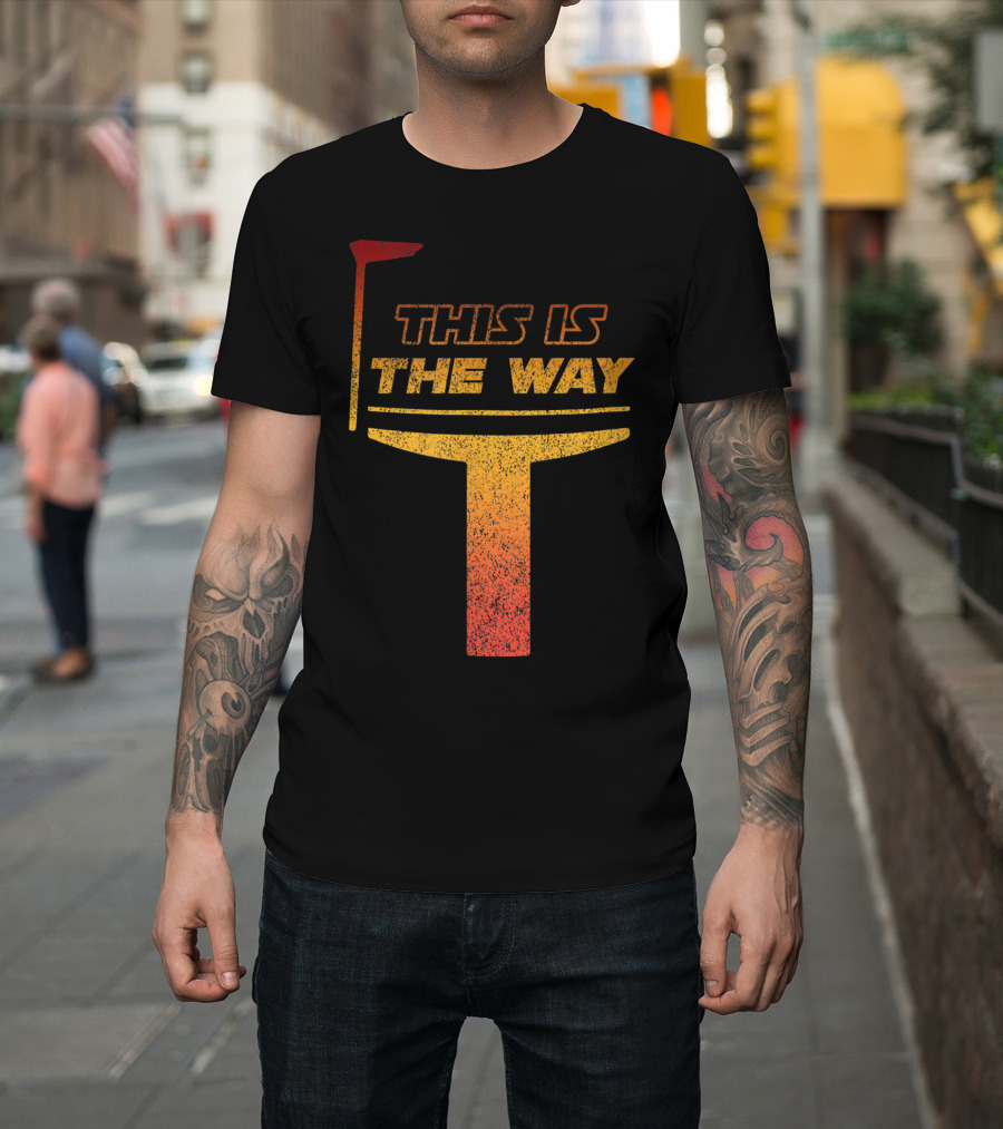 This Is The Way Space Mando Bounty Gradient Mandalorian Helmet T-Shirt