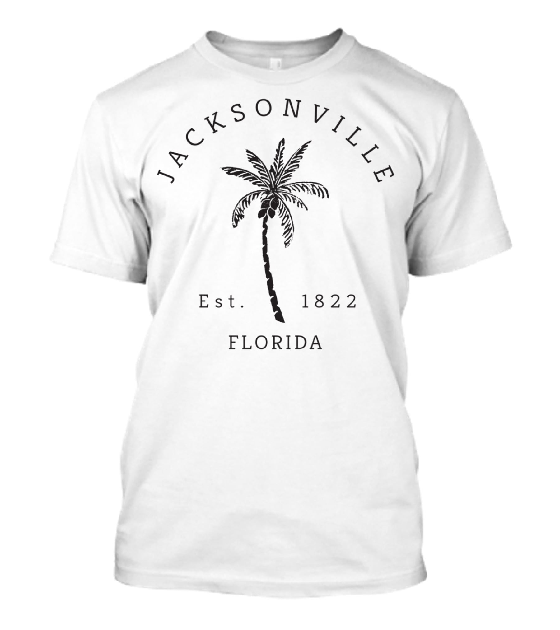 Vintage Jacksonville Florida Palm Tree Est 1822 T-Shirt