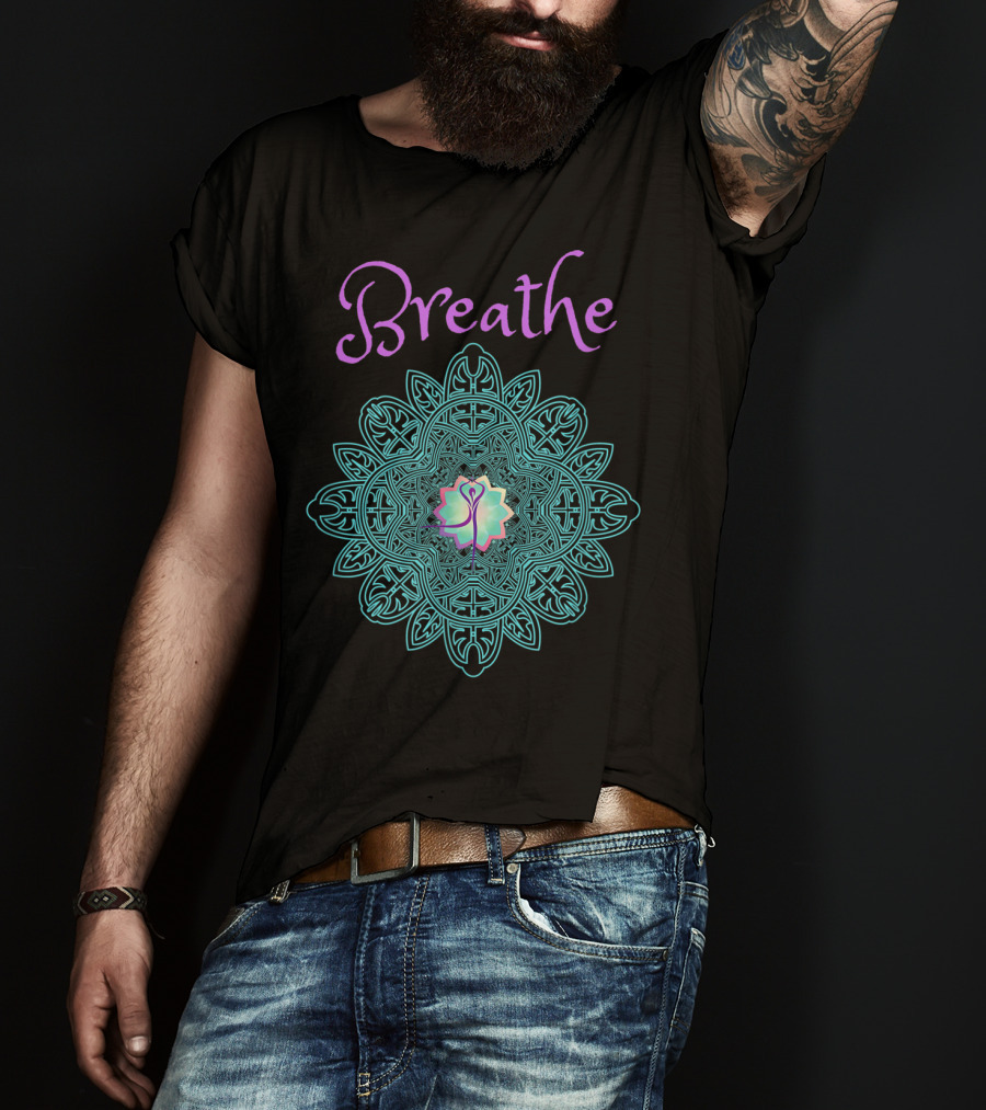 Breathe Lotus Mandala T-Shirt