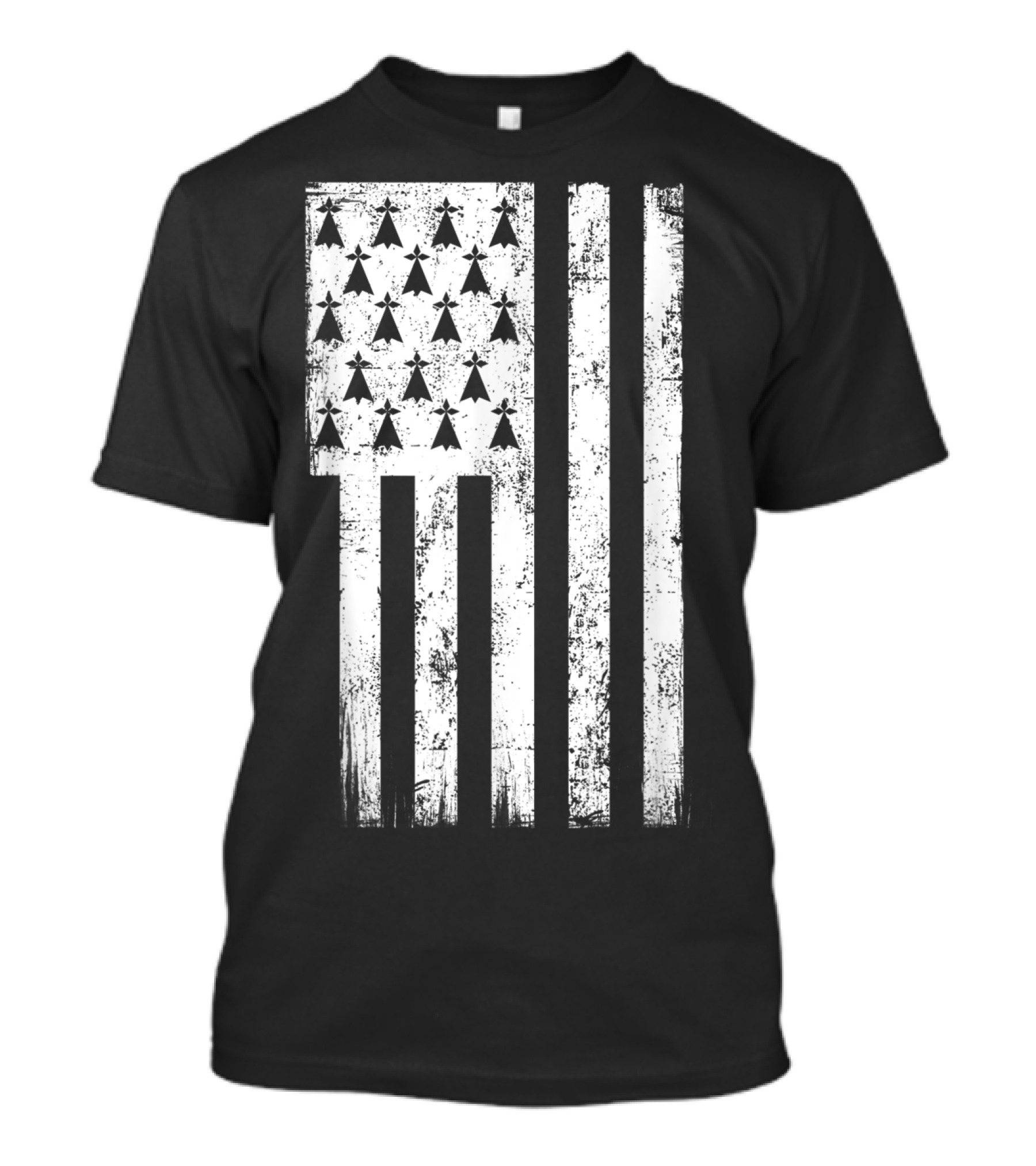 Bretagne Flag Distressed Bretagne Region Of France T-Shirt