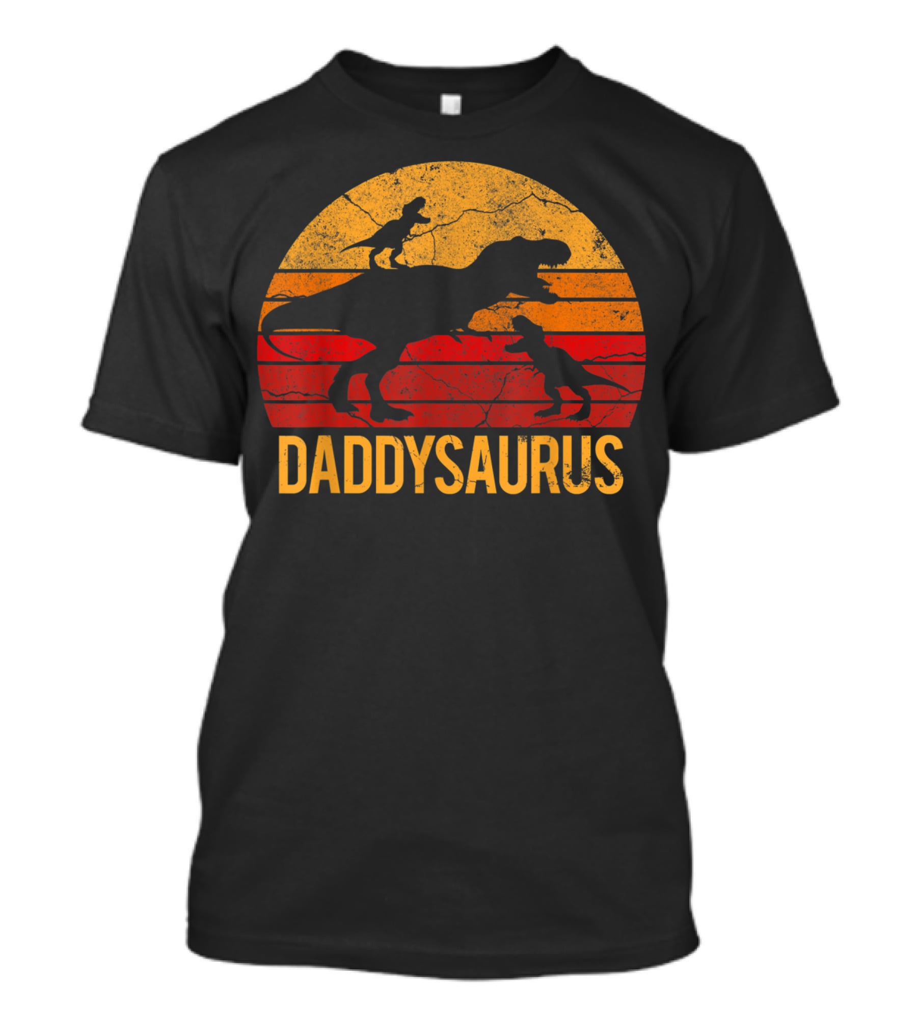 Daddysaurus Dinosaur Daddy Two 2 T-Shirt