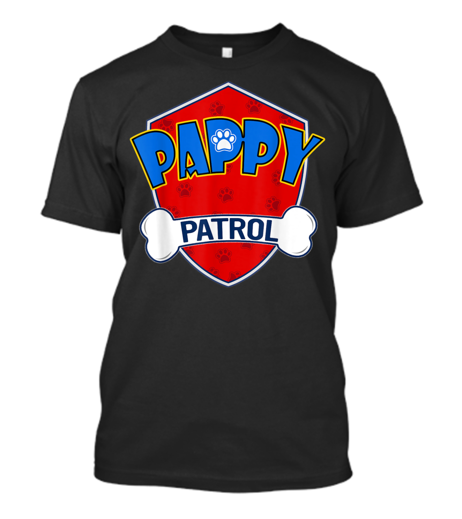 Pappy Patrol Paw Shield With Bone Badge T-Shirt