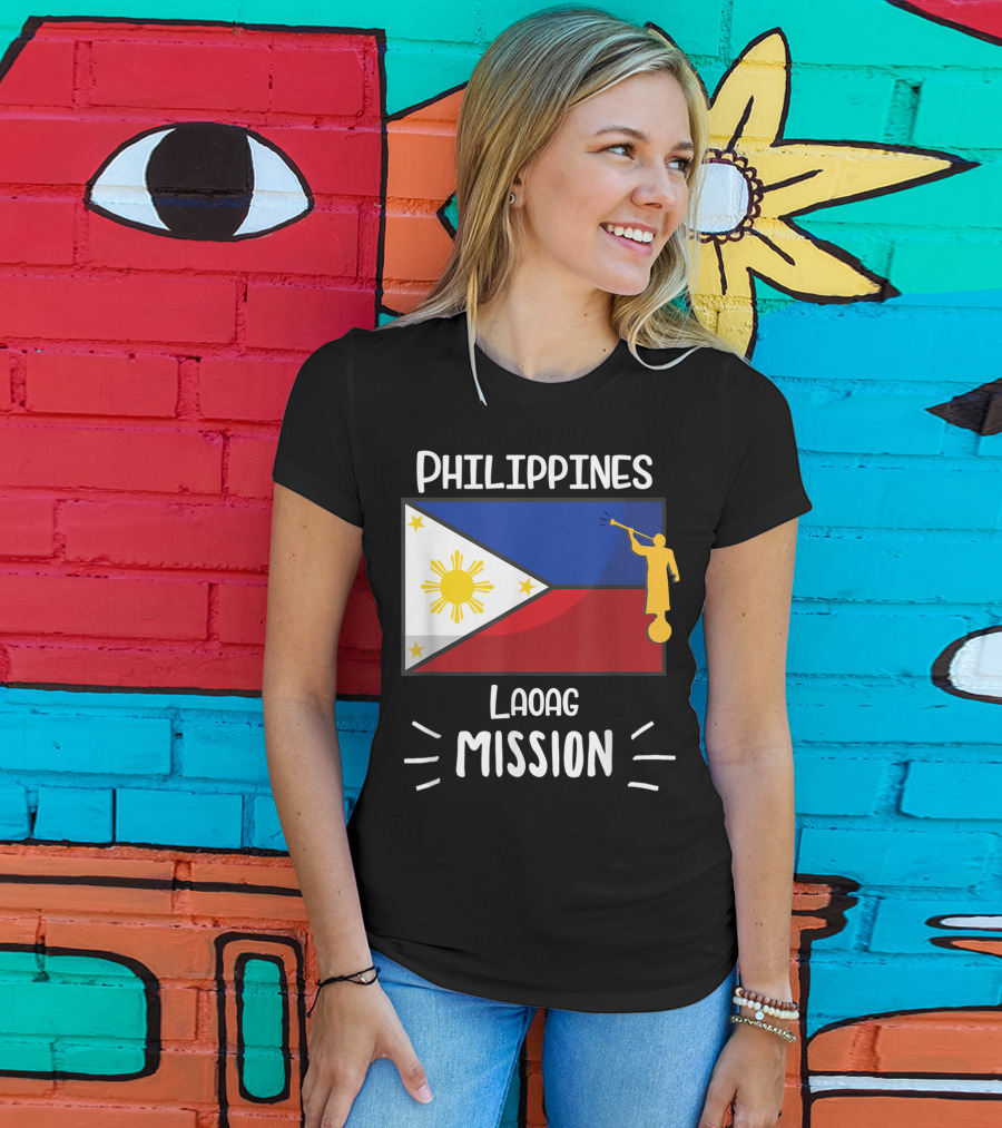 Philippines Laoag Mission Flag And Angel T-Shirt