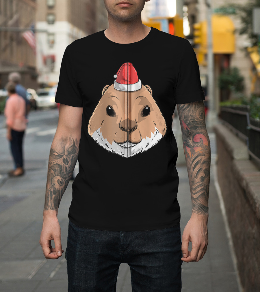 Prairie Dog Wearing Santa Claus Hat T-Shirt