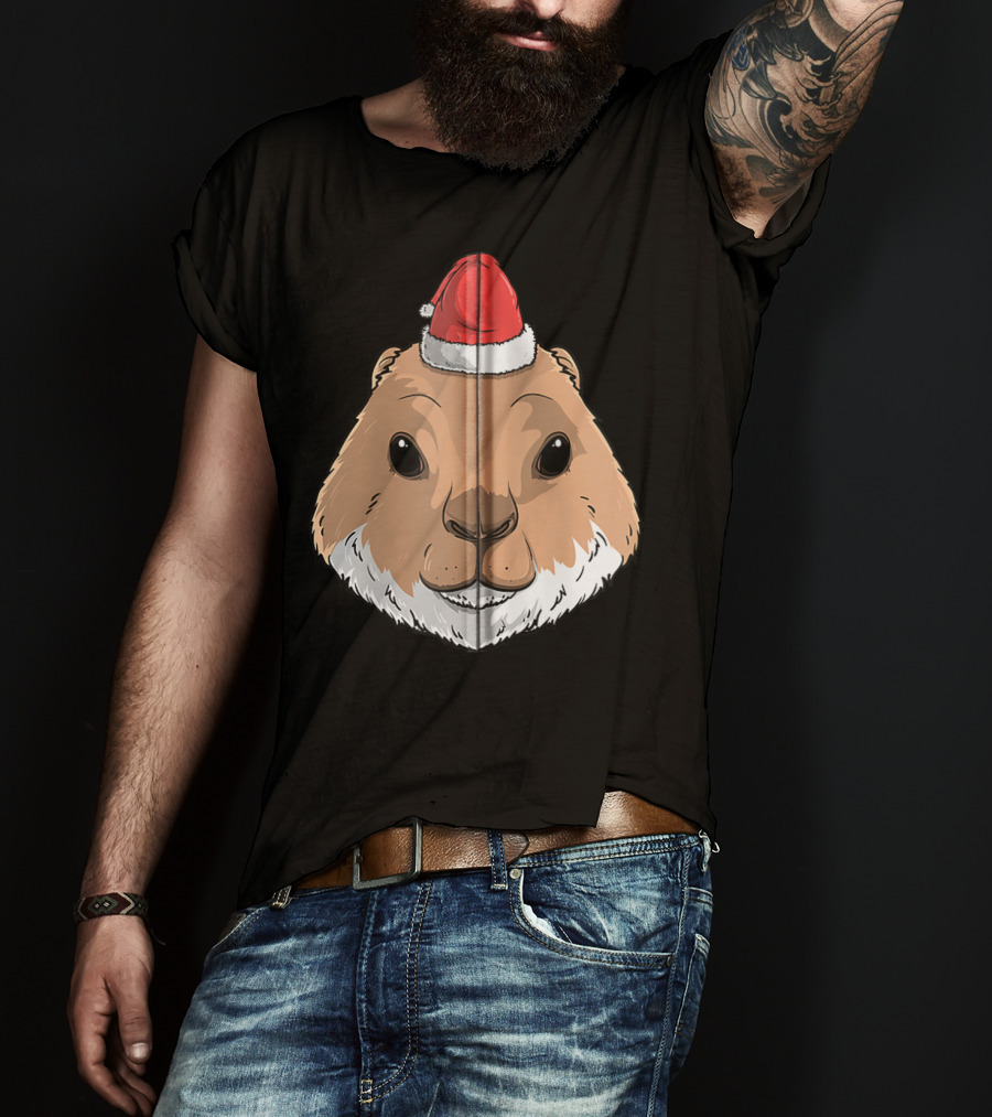 Prairie Dog Wearing Santa Claus Hat T-Shirt