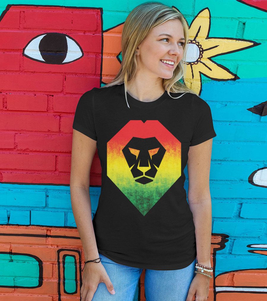 Rasta Flag Jamaican Reggae Lion Bold And Proud T-Shirt