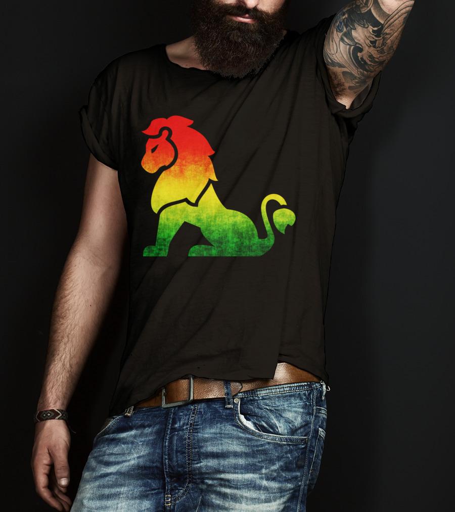 Rasta Flag Reggae Lion Jamaica T-Shirt