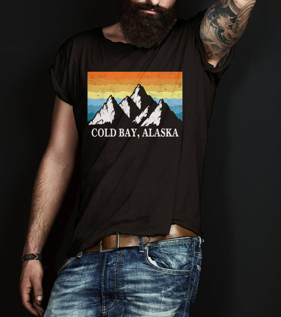 Cold Bay Alaska Retro Mountain Hiking Adventure T-Shirt
