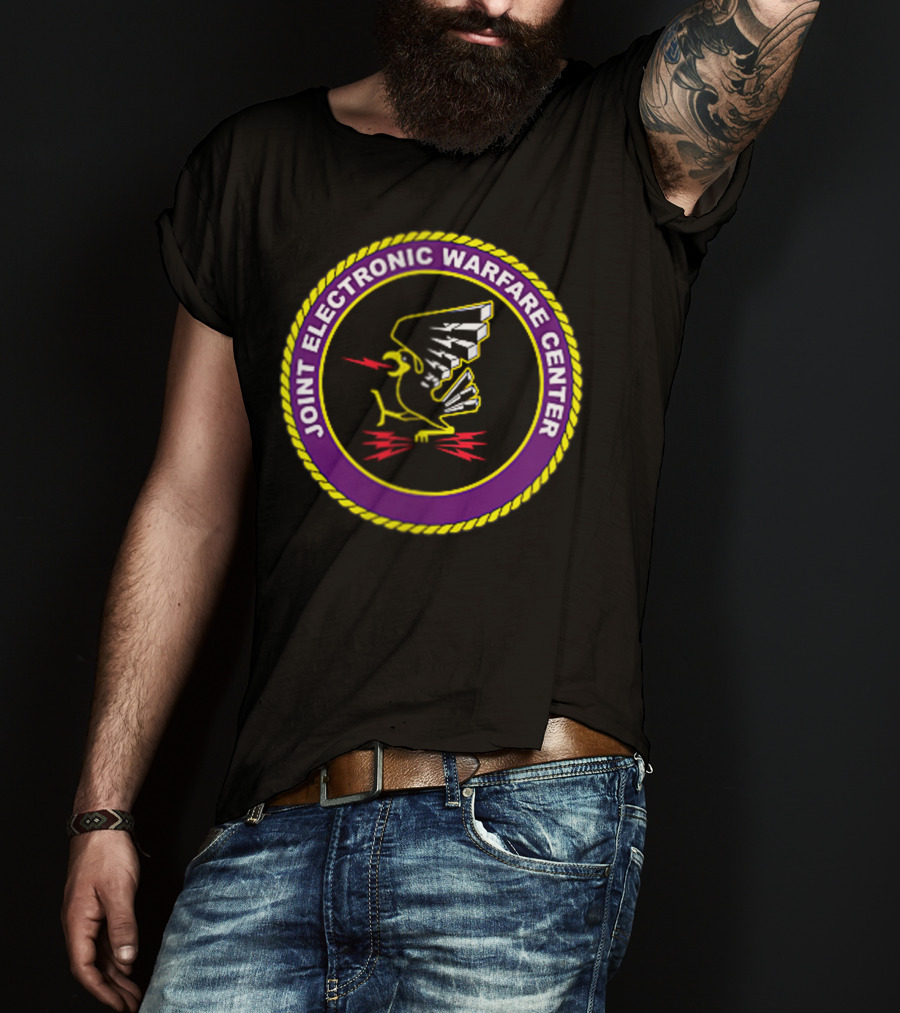 Joint Electronic Warfare Center Logo Emblem Bird With Lightning T-Shirt