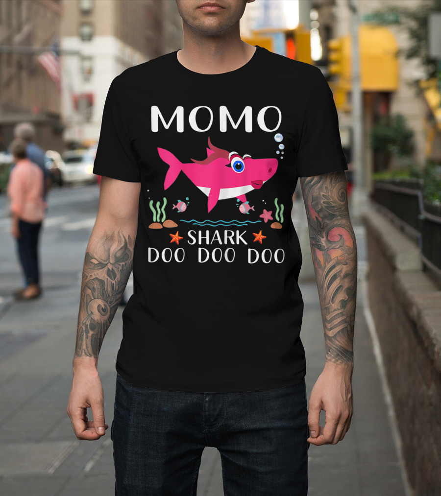 Momo Shark Doo Doo Doo Grandma T-Shirt