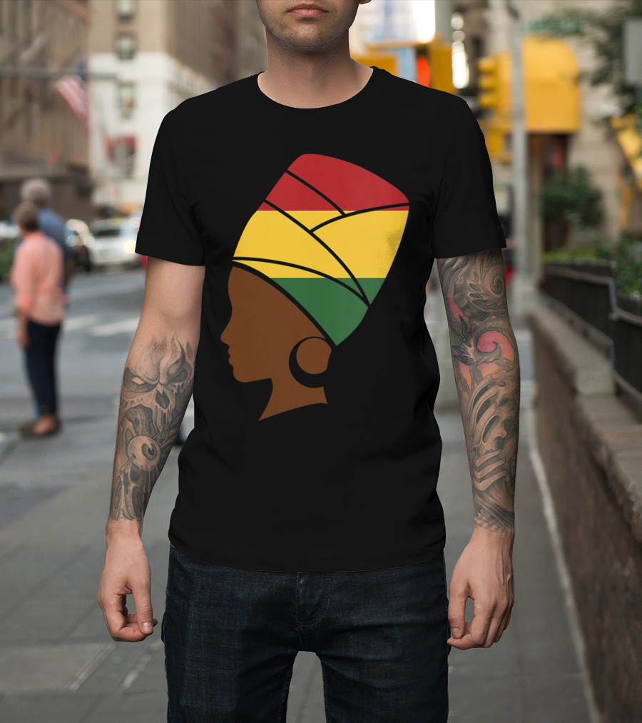 Proud Jamaica Reggae Woman With Rasta Colors T-Shirt