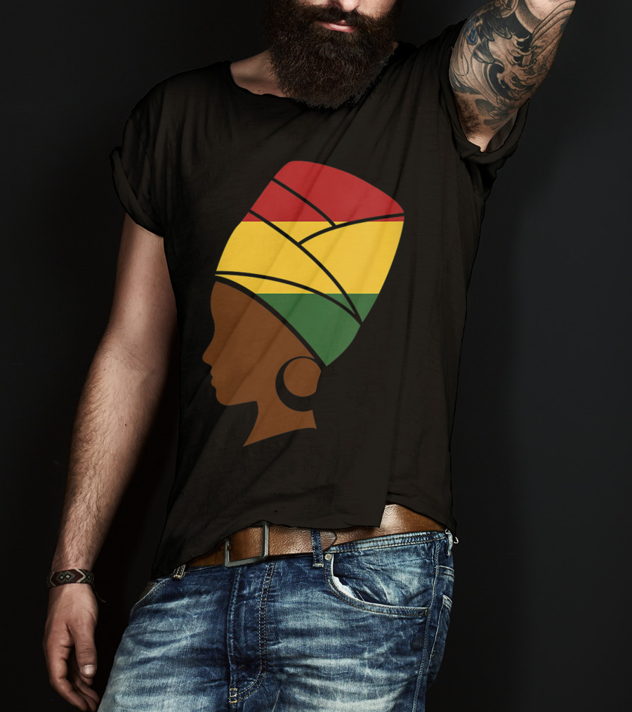 Proud Jamaica Reggae Woman With Rasta Colors T-Shirt