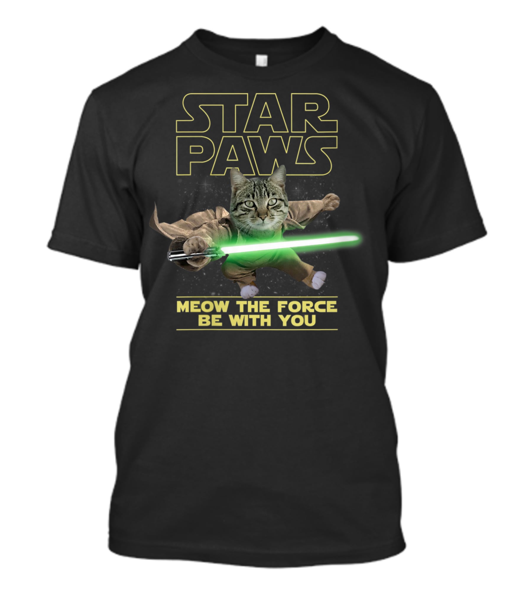 Star Paws Meow The Force Be With You Kitty Action Hero T-Shirt