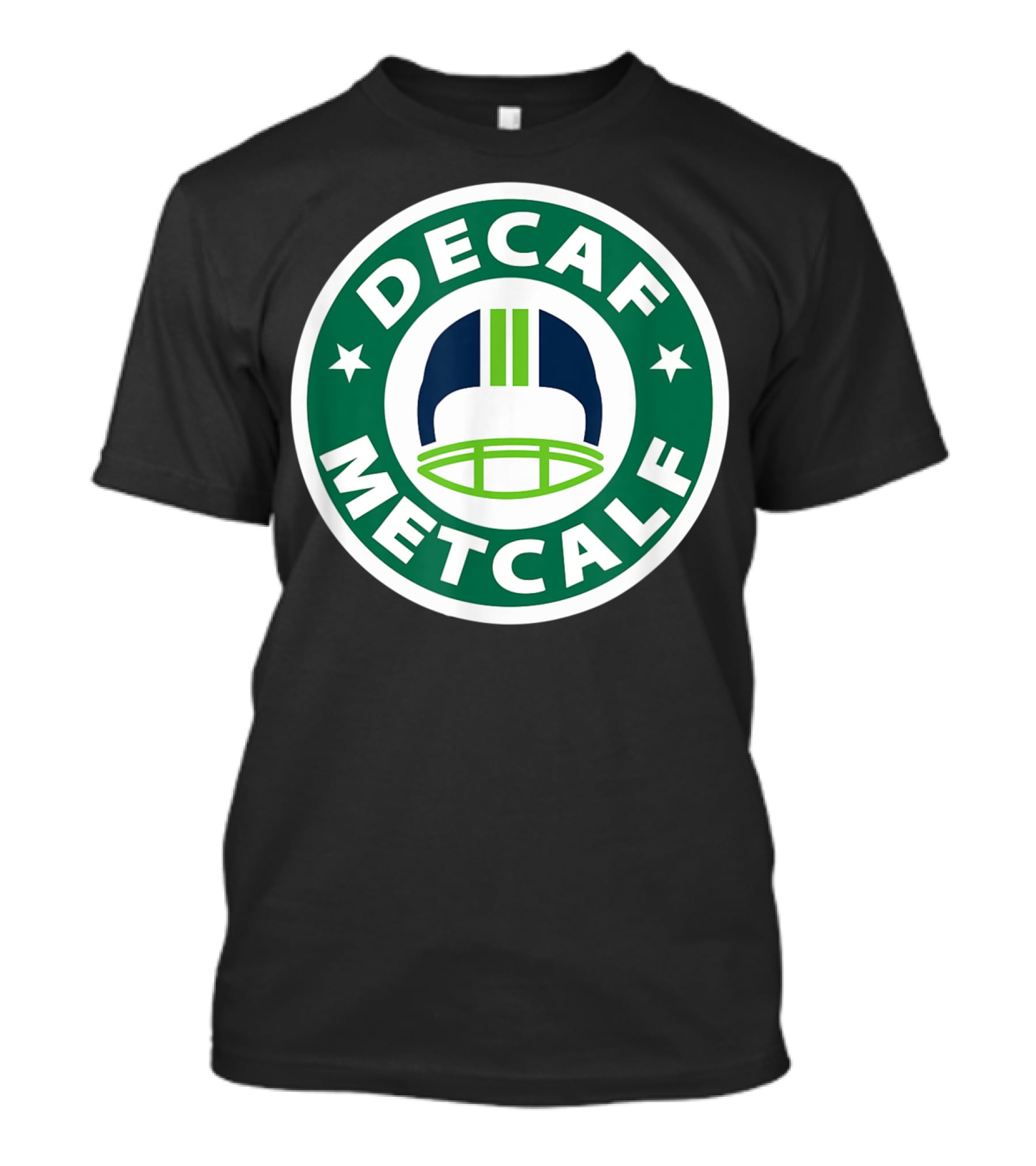 Decaf Metcalf Seahawks Helmet T-Shirt