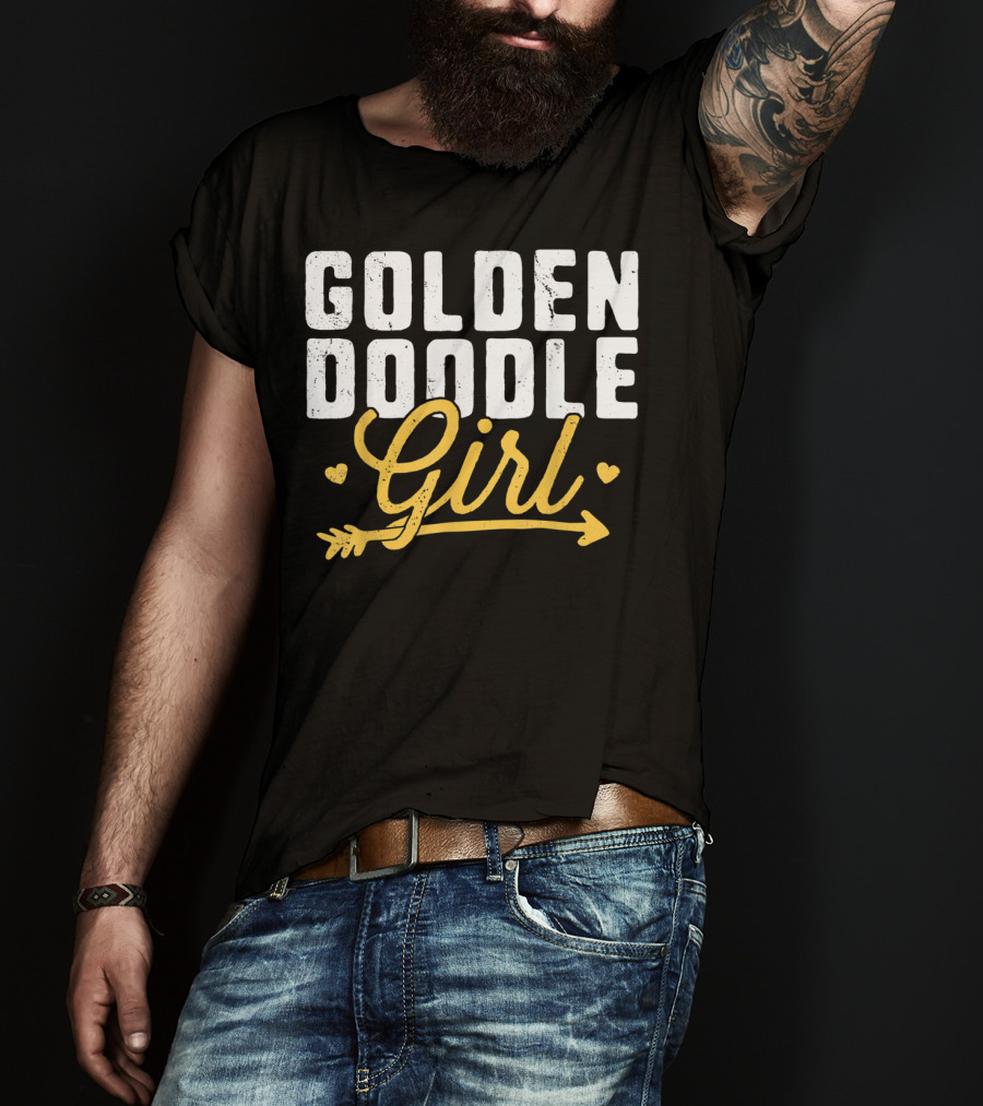 Goldendoodle Girl Hearts And Arrow T-Shirt