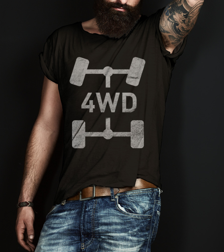 4Wd Offroad Overland 4X4 Drivetrain Diagram T-Shirt