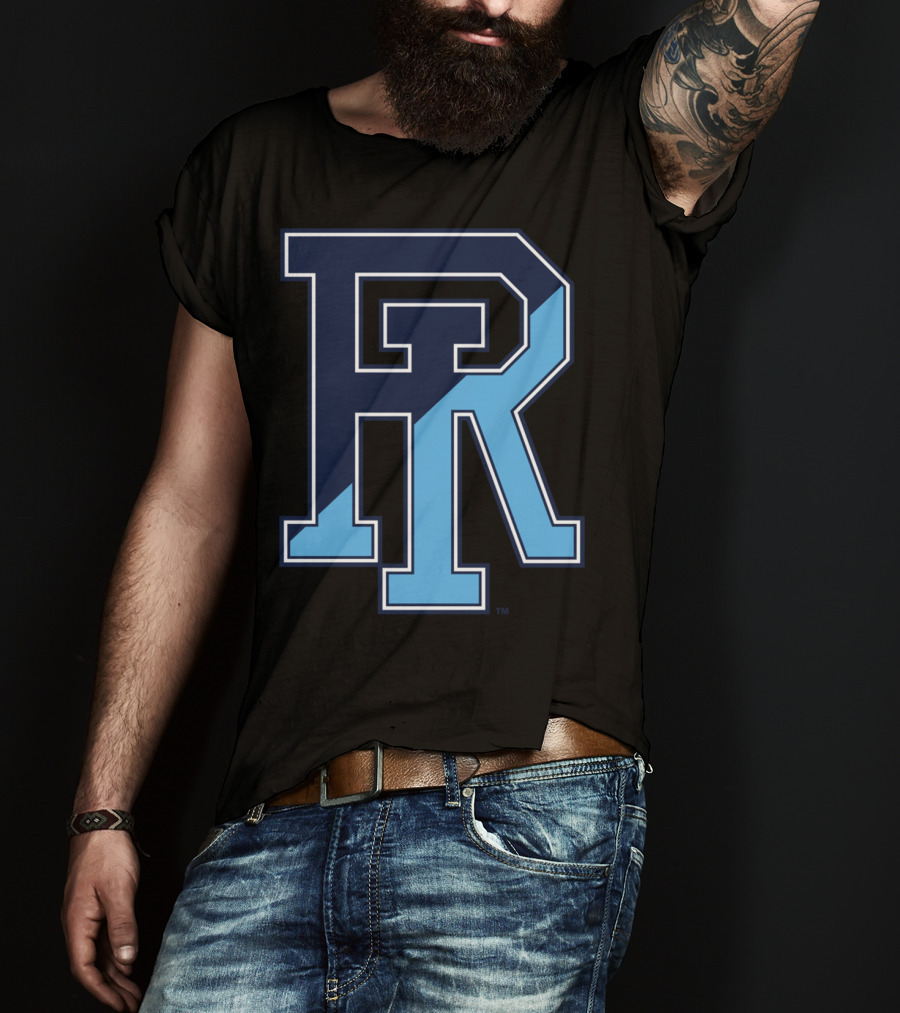 Rhode Island Rams Women's College NCAA Blue And Navy Logo PPRHI01 T-Shirt