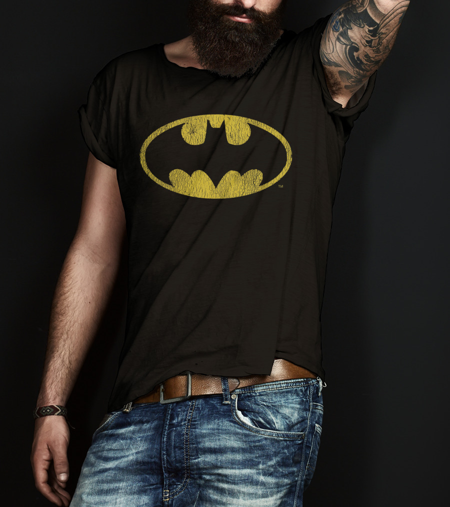 Kids DC Comics Batman Yellow Bat T-Shirt