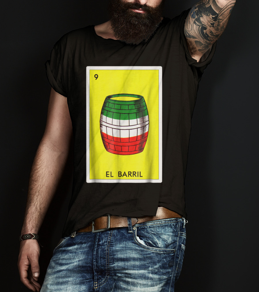 Loteria El Barril Card 9 Mexican Colors Classic Version T-Shirt
