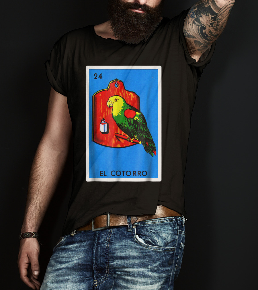 Loteria El Cotorro 24 Classic Version Parrot Card Game T-Shirt