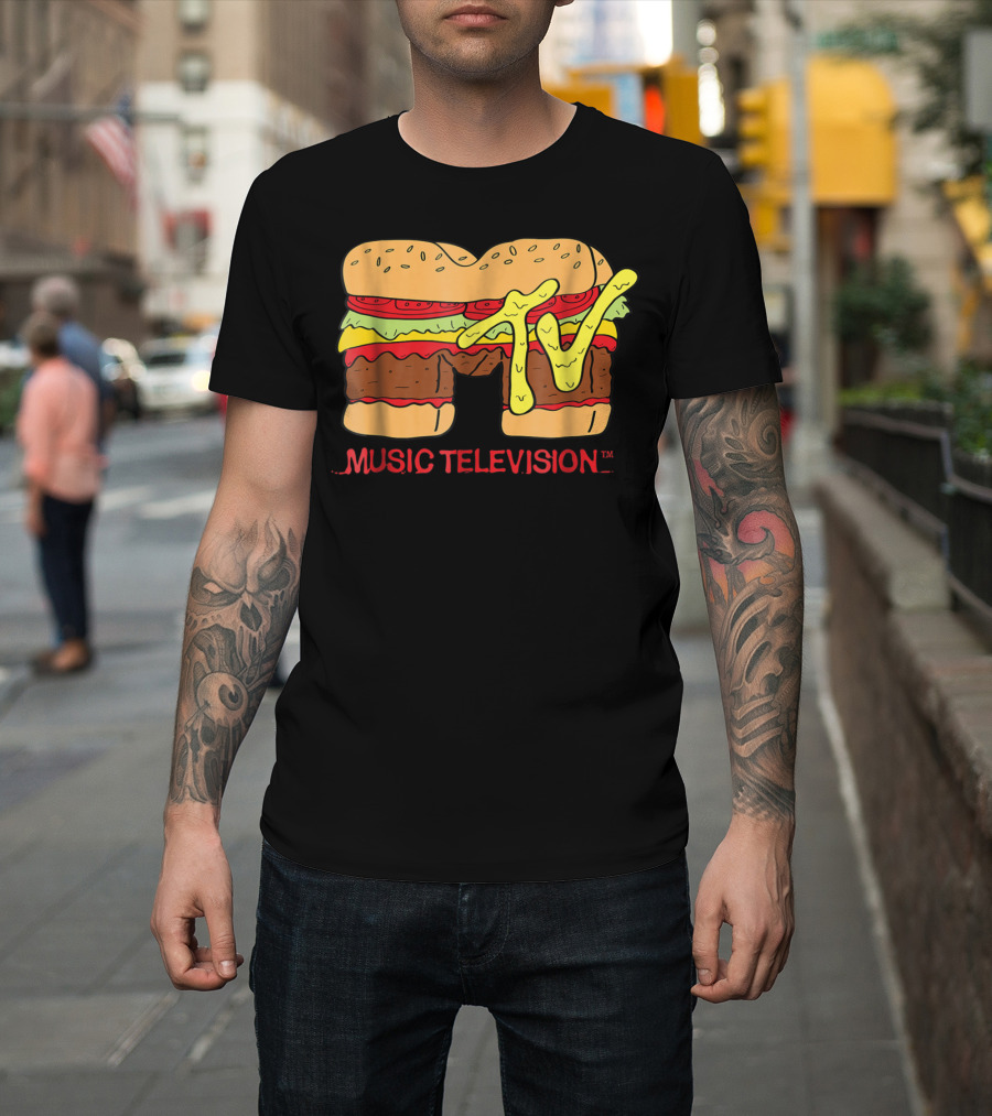 MTV Classic Hamburger Music Television T-Shirt