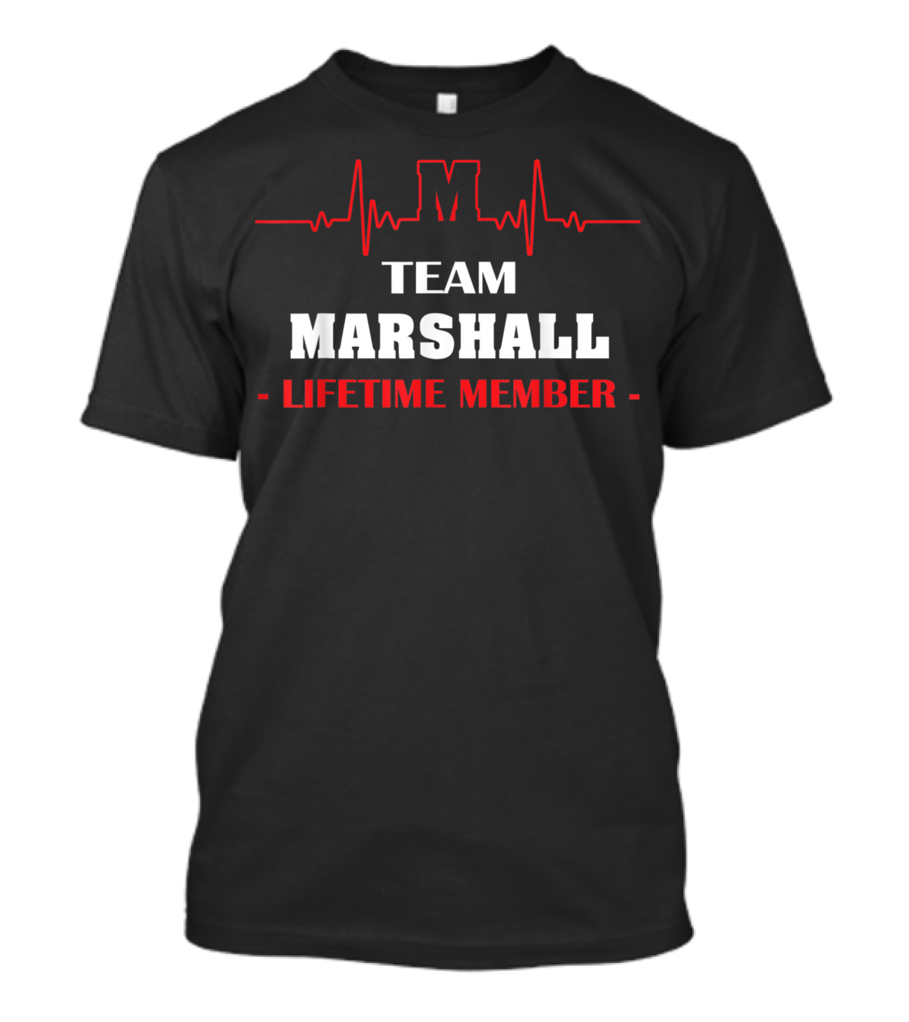 Team Marshall Lifetime Member Heartbeat T-Shirt