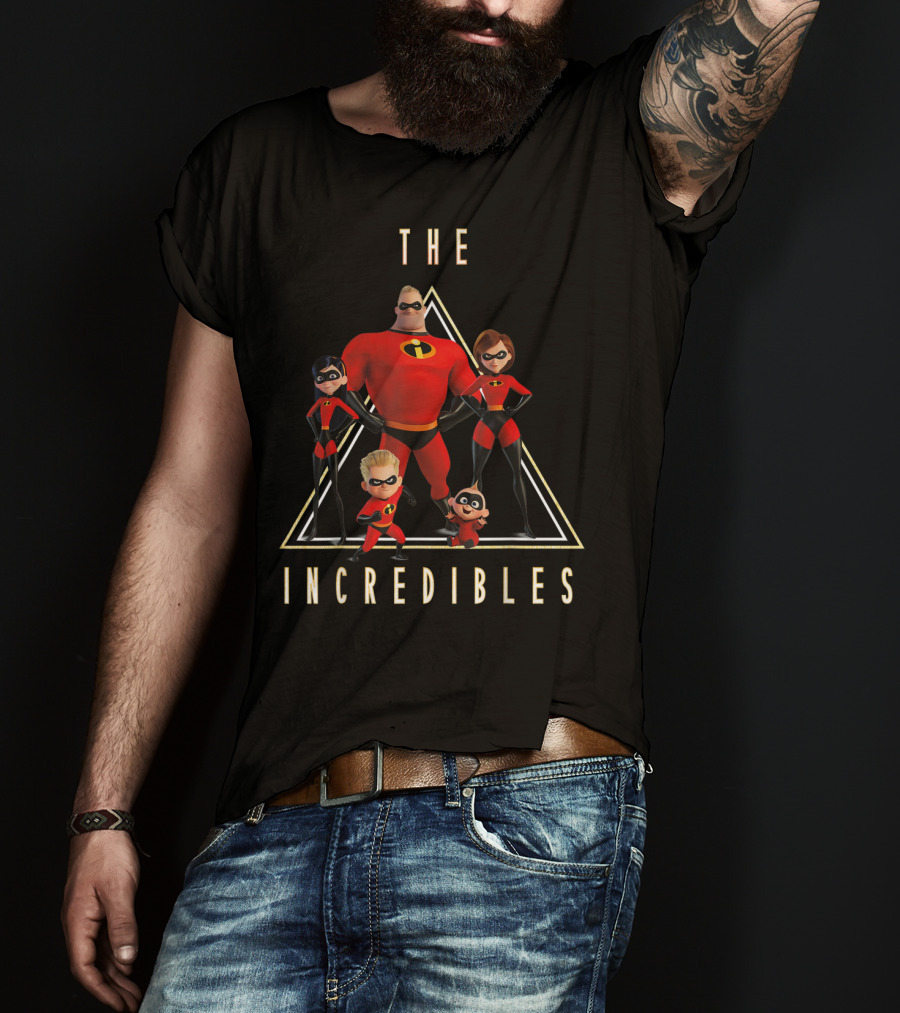The Incredibles Classic Family Shot With Iconic Superhero Poses T-Shirt