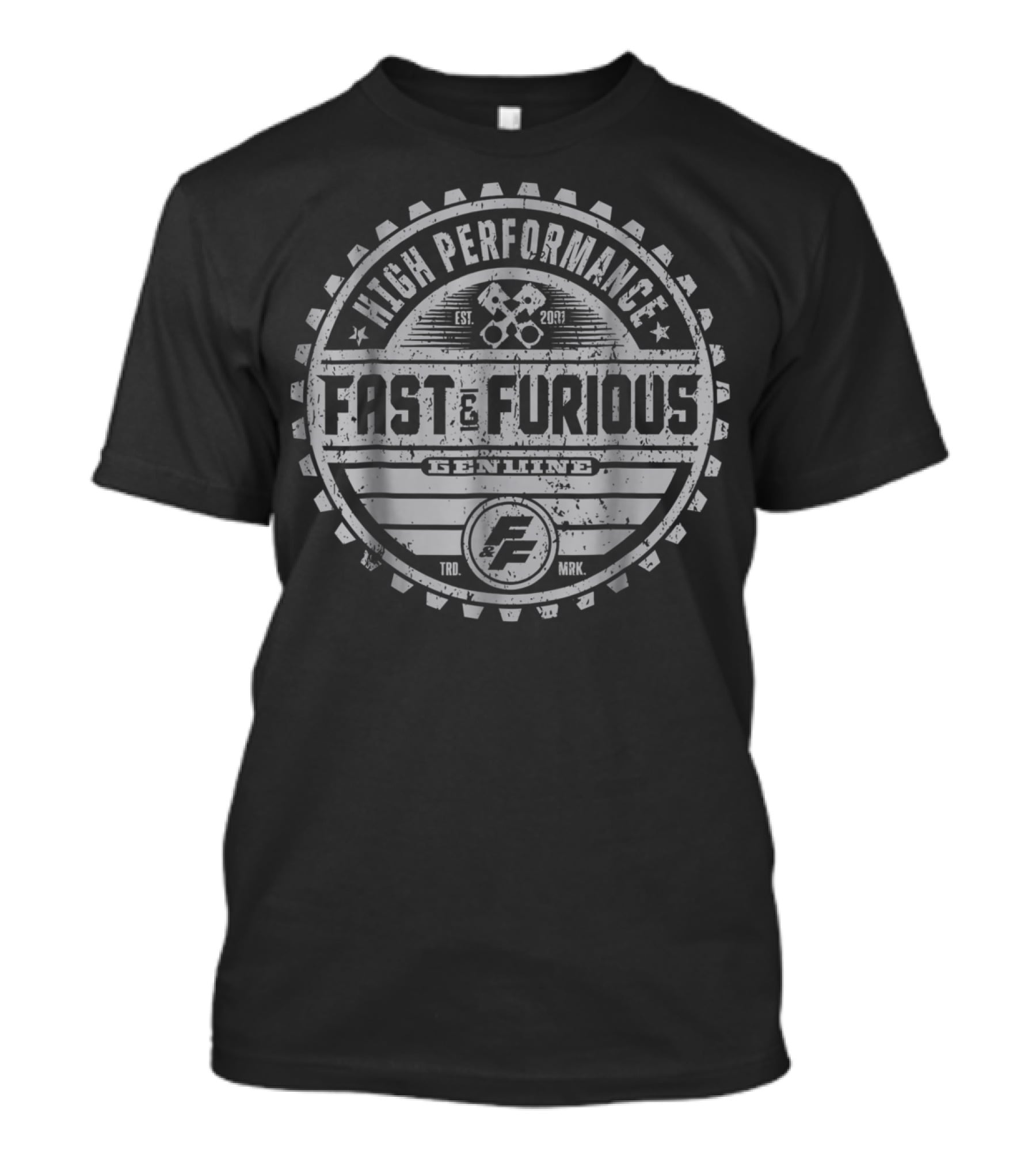 High Performance Fast Furious Genuine Est. 2001 Classic Garage T-Shirt