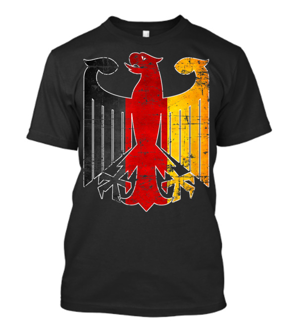 Oktoberfest Vintage German Eagle Flag Black Red Gold T-Shirt