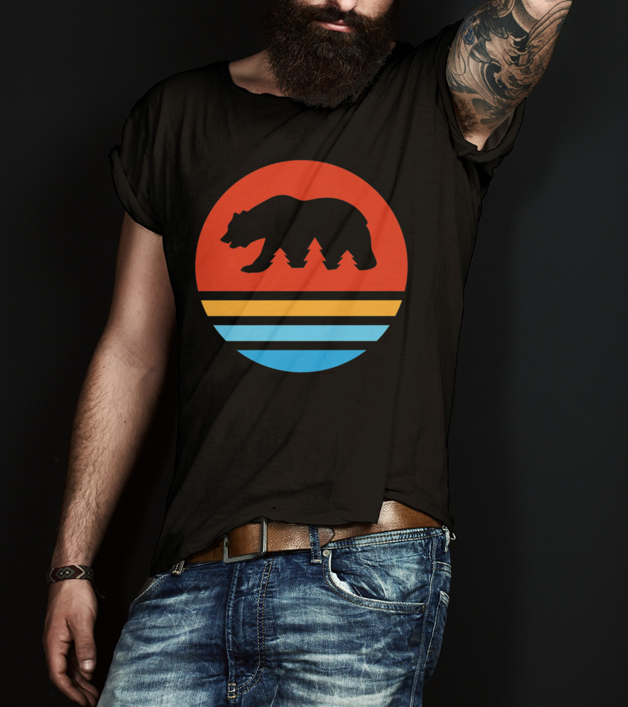 California Bear Sunset Stripes T-Shirt